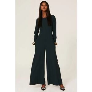 Adam Lippes Collective Emerald Green Jumpsuit Size 2